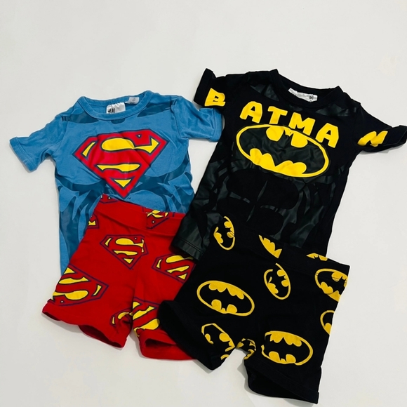 Batman Superman Set of Two Pajamas H&M - Picture 2 of 7